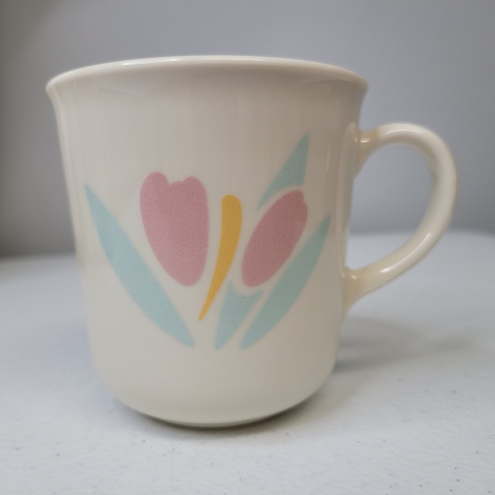 Vintage Corning USA Iris Tulip Coffee Mug Microwave Safe‎ Stoneware
